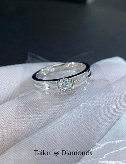 18K Yellow Gold Halo Square Diamond Ring