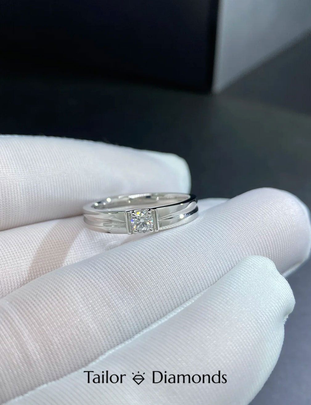 18K Yellow Gold Halo Square Diamond Ring