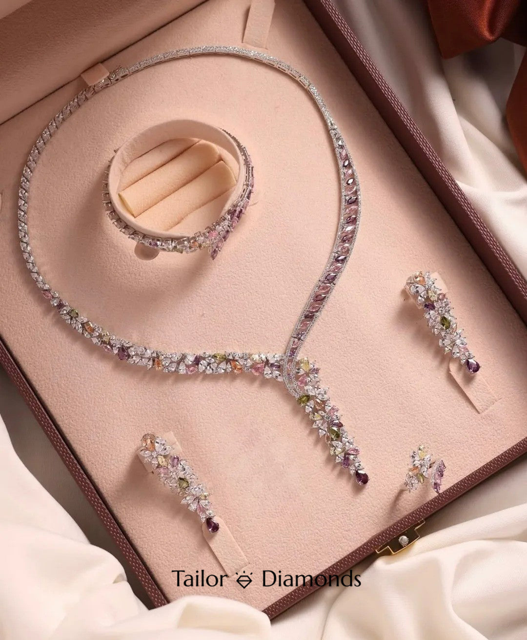 Colorful Gemstone Gradient Dreamy Fairy Tale Jewelry Set