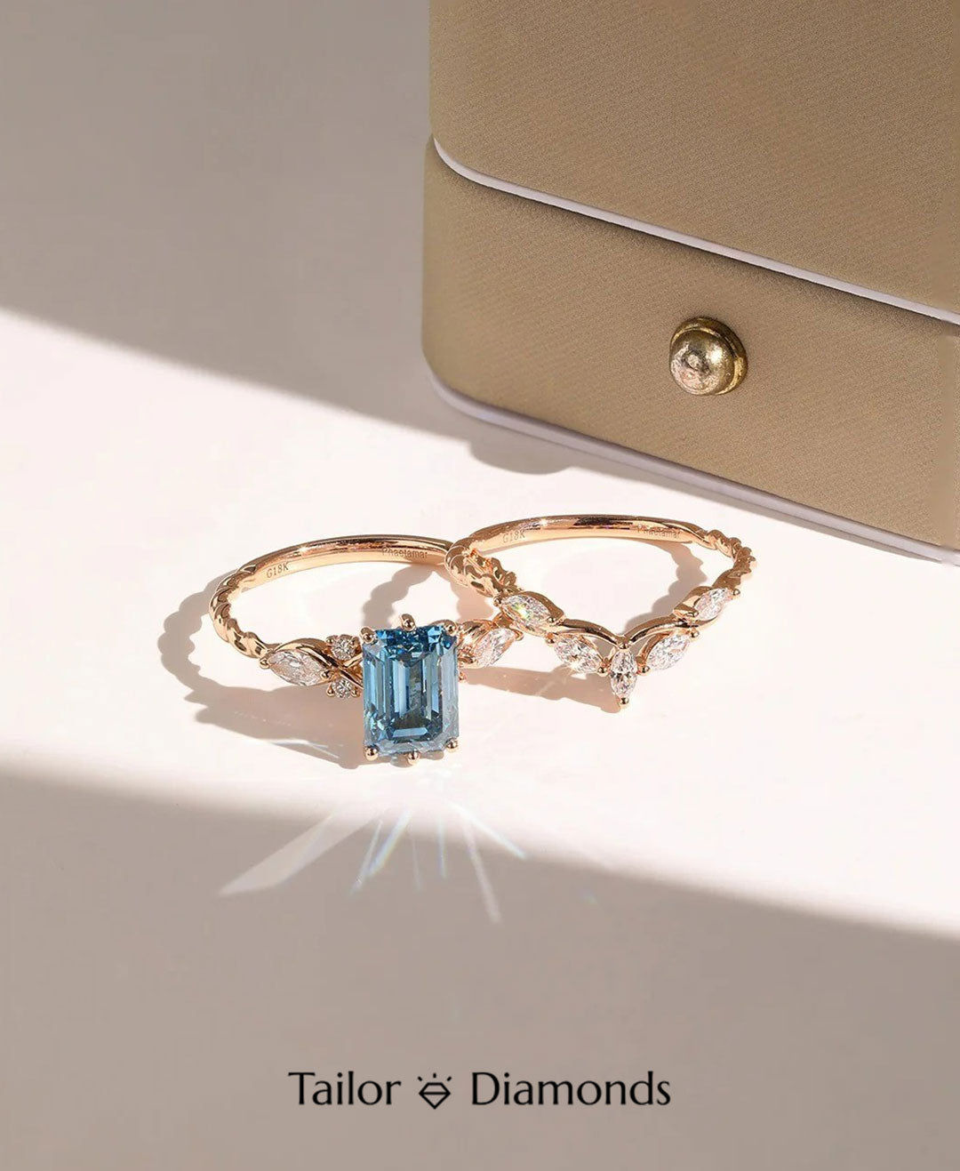 Emerald Cut Diamond Twisted Vine Woven Ring