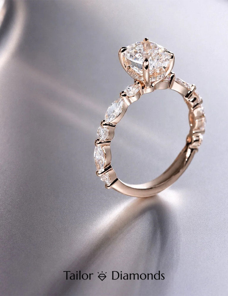 Oval Diamond Rose Gold Ring