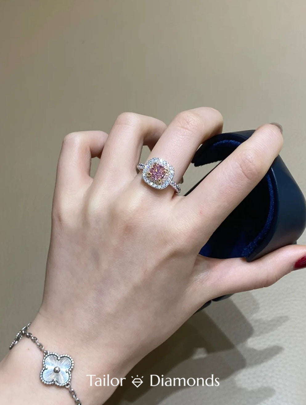 White Gold Double Halo Round Diamond Ring