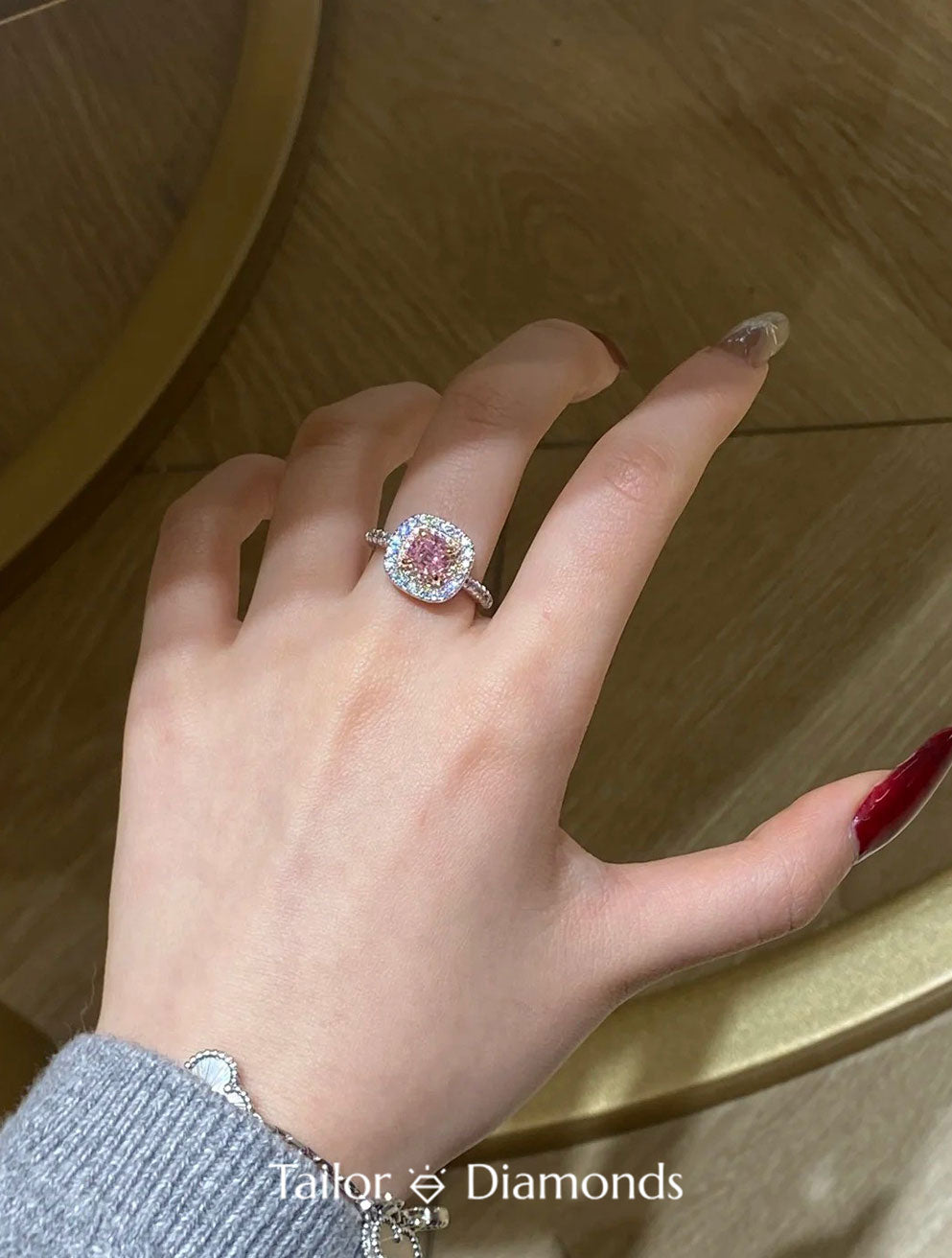White Gold Double Halo Round Diamond Ring