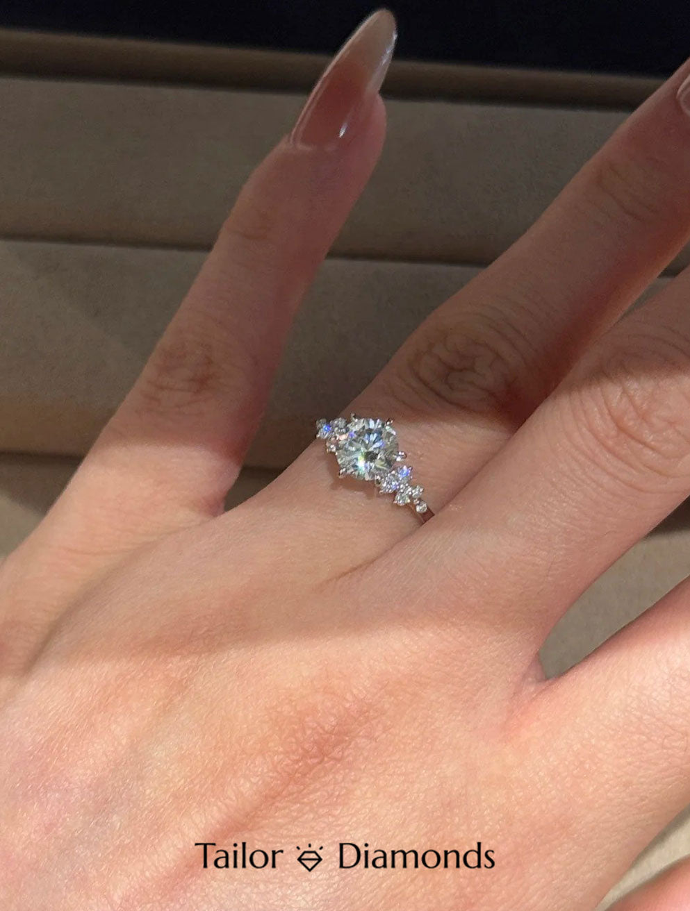 White Gold Six Prong Round Diamond Ring