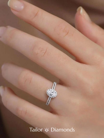 Yellow Gold Full Pave Six Prong Round Diamond Ring